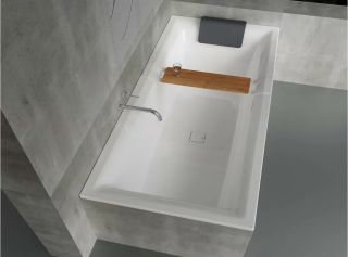 Акриловая ванна Riho Still Square Fall Plug and Play B100060005 R заполнение через перелив 170х75см белый